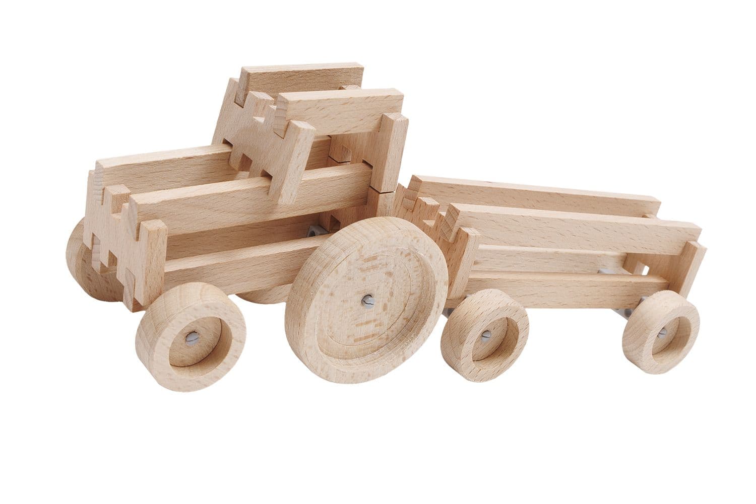 Traktor zbudowany z klocków Comblo.
